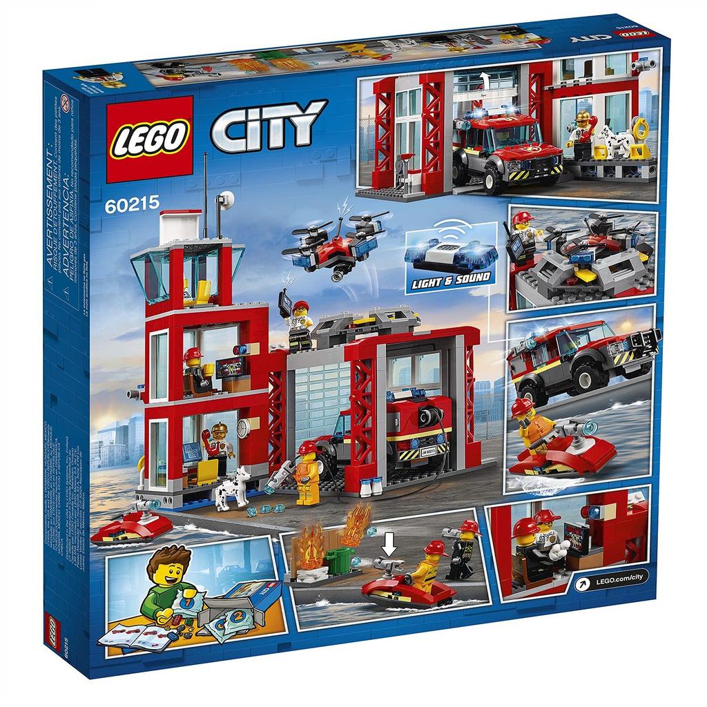 LEGO City Fire Station 60215 Building Blocks Toy for Boys and Cars