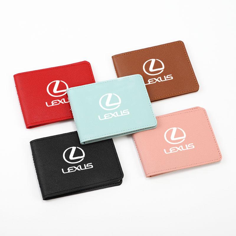 Metal Document Cover ID Card Holder Clip Wallet With Car Logo For Lexus RX300 IS200 IS250 ES350 Ct200h UX250h NX300h RX350 NX