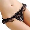Sexy Women Crotchless Lace Thong G-Strings Pearl Panties Lace Briefs Underwear