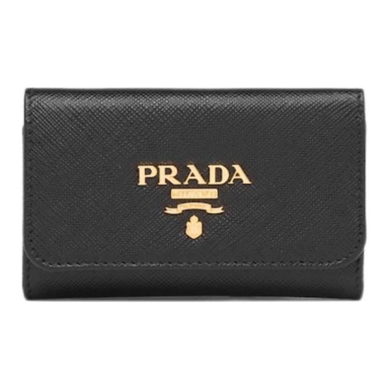 Prada Saffiano Metal Logo Snap Closure