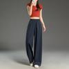 Women's Spring Elastic Waist Straight Leg Casual Pants