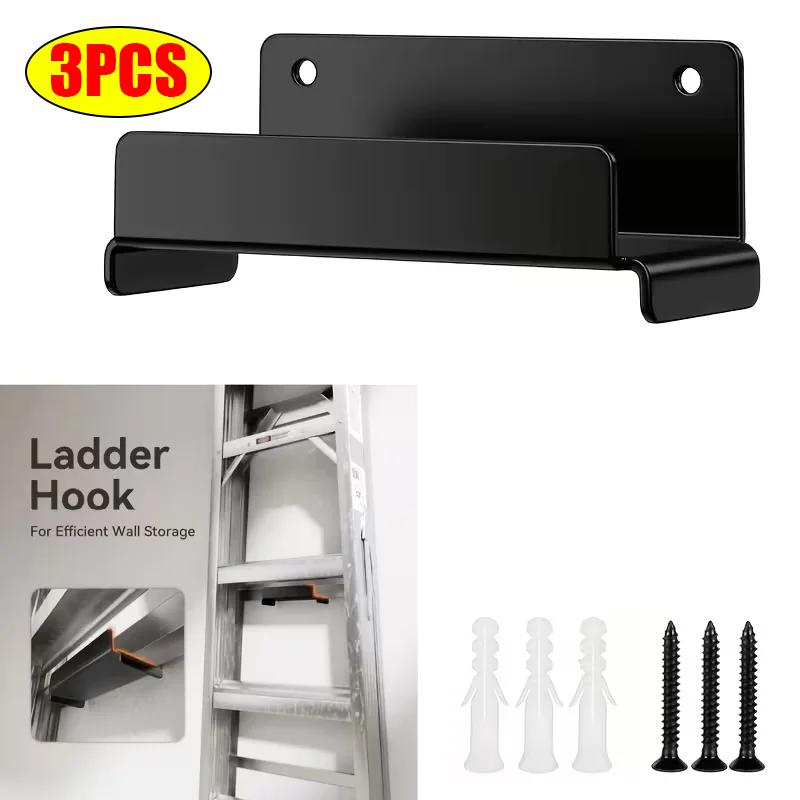 1-piece Heavy-duty Wall Mounted Ladder Hook, Suitable for Ladders, Chairs, Stairs, and Extended Ladders Strollers, Folding Chair