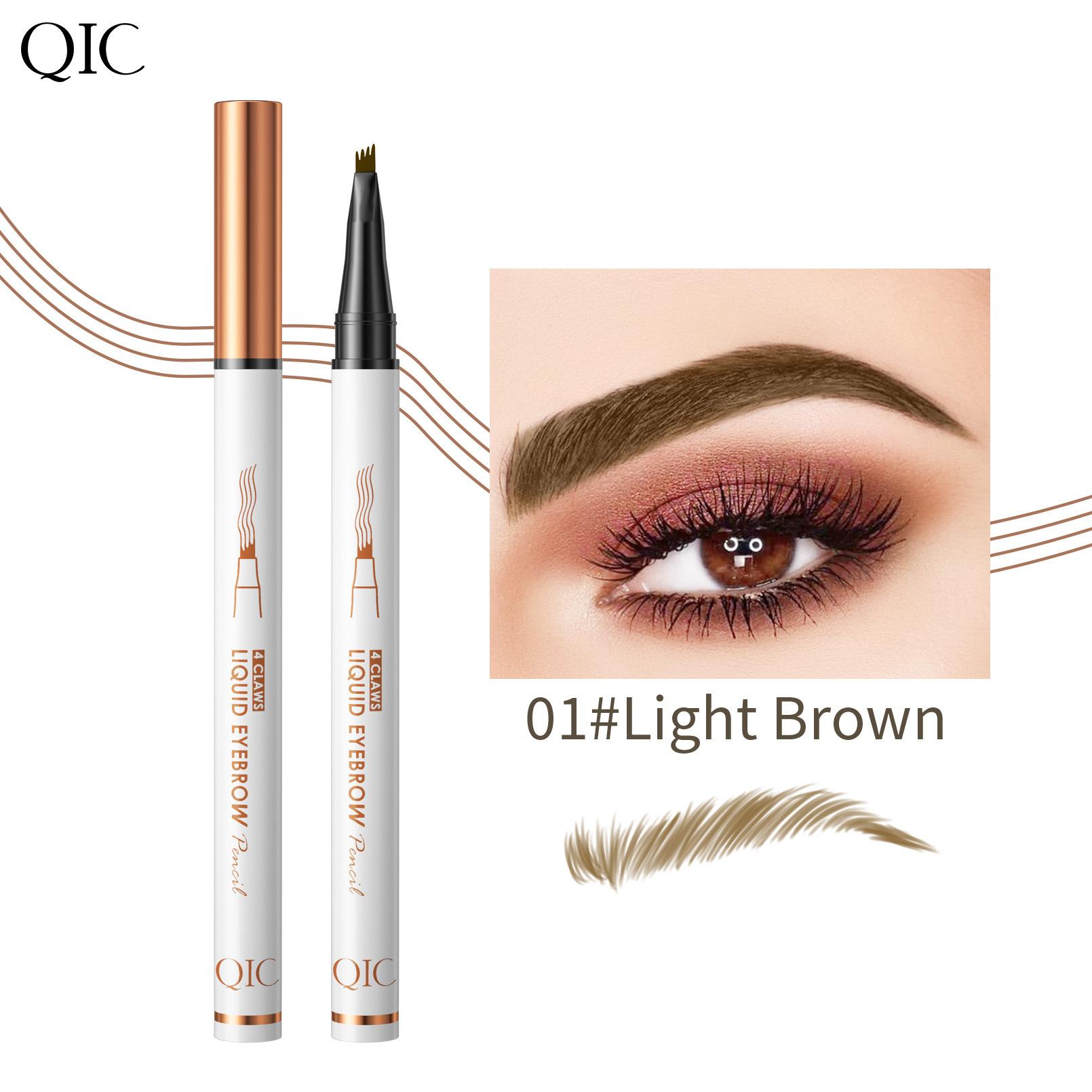 Extremely Fine Four-Pronged Water Eyebrow Pencil, Long-Lasting Waterproof, Sweat-Proof And Non-Smudging Liquid Eyebrow Pencil, Four-Claw Wild Eyebrows 1g