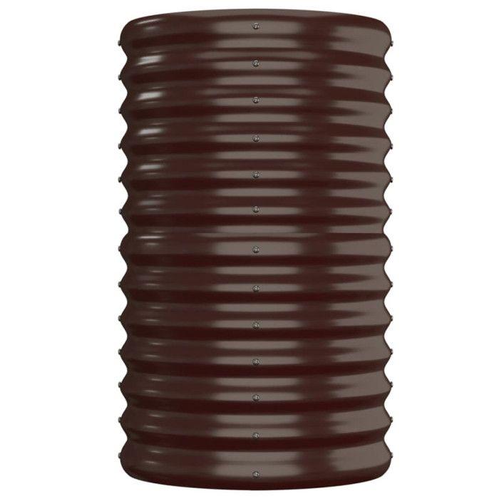 VidaXL Lit Surélevé de Jardin Pot à Fleurs Boîte à Plantes Lit Surélevé Patio Terrasse Extérieur Acier Galvanisé 152x40x68cm 318895