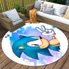 Sonic Printed Chair Rug for Home Office Use, Living Room Kitchen Game Room Round Carpet