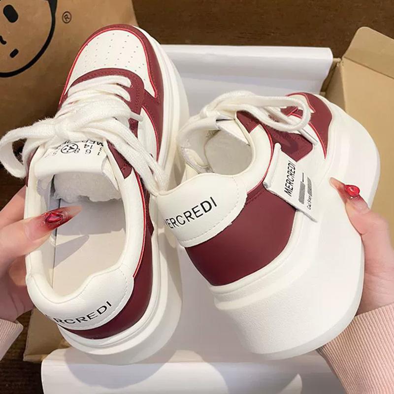 Thick soles with high small white shoes female new summer breathable sports shoes female niche light board shoes