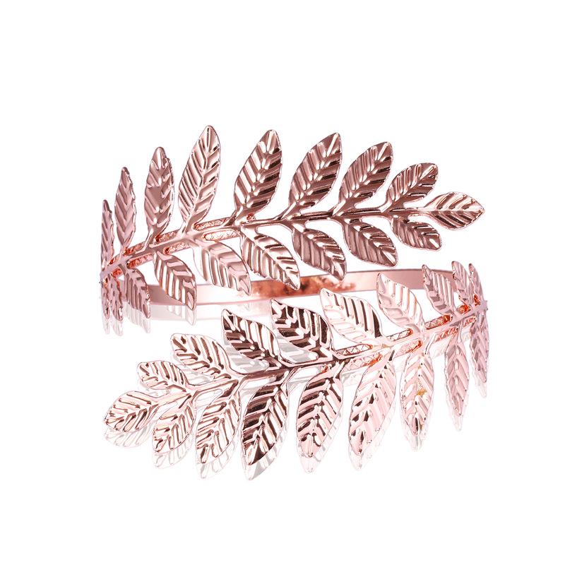 Kashi Tong European-American Leaf Armlet Roman Bride Open Bracelet - Christmas Gift Jewelry