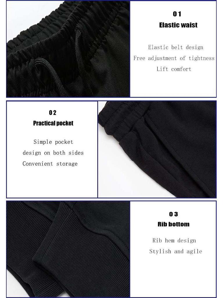 European & American Sports Pants: Men's Fitness Jogging Trousers for Spring/Autumn - Solid Color Fashion Casual Wear
