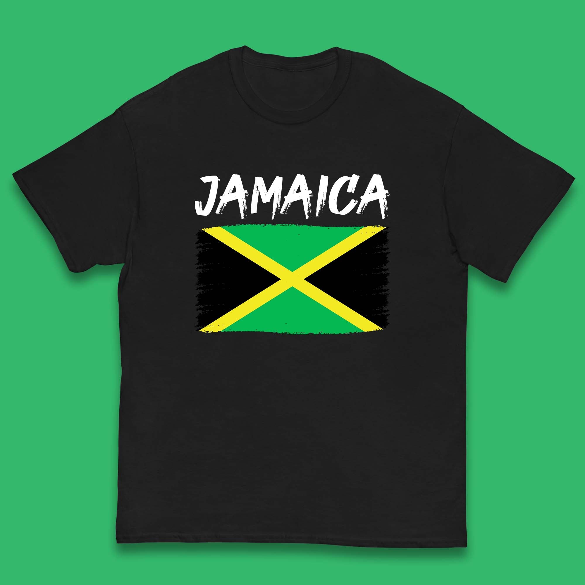 Jamaica Distressed Flag Country In The Caribbean Jamaican Flag Patriotism Kids T Shirt 130