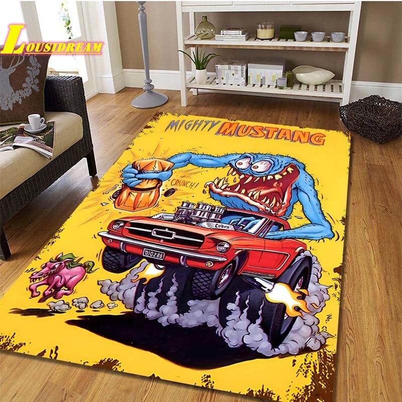 Alfombra Rat Funk Alfombra de Juego para Niños Alfombra para Gatear Alfombra para Sala de Estar Dormitorio Alfombra para Cocina Baño Balcón Alfombra Antideslizante Accesorios de Fotografía