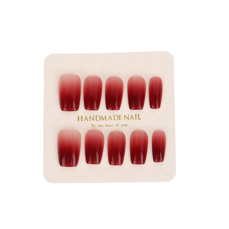 10 Blätter Press-On Nagel Verpackungsdisplay Handgefertigtes Falschnagel Design Farbmusterkarte Maniküre Proben-Display Salon