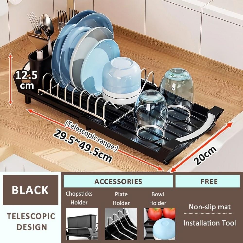 Kitchen Dish Drain Rack Multi-functional Drying Rack New Storage Rack  Countertop Shelf