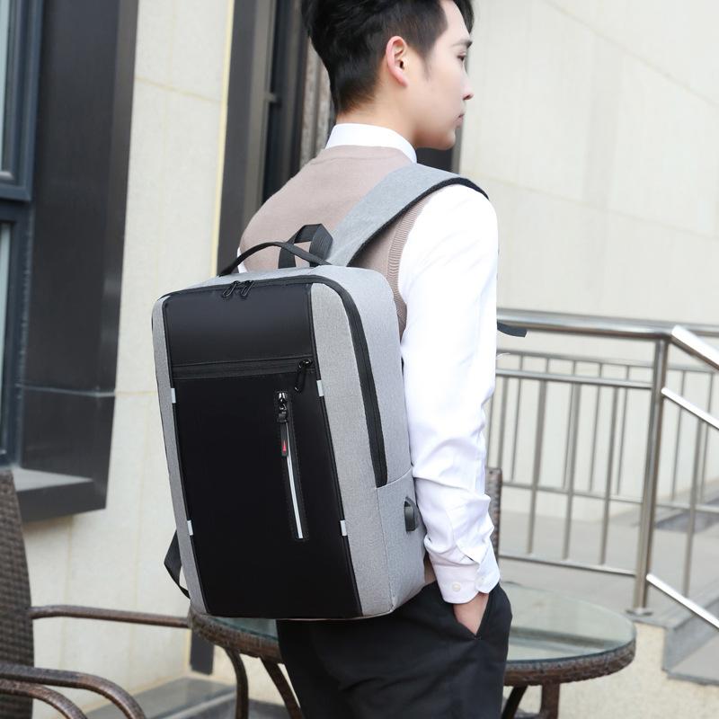 Zaino Impermeabile Oxford per Laptop da Uomo 15,6 Pollici con Ricarica USB Zaino da Viaggio d'Affari Scolastico ad Alta Capacità bolsa feminina