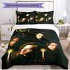 3pcs Duvet Cover Set (1*Duvet Cover + 2*Pillowcase, Without Core), The Vampire Diaries Print Soft All‑Season Bedding Set, Home Bedroom Decor Gift