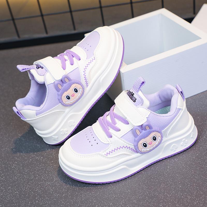 Dziewczęce białe sneakersy z niską cholewką Buty sportowe dla małych dziewczynek Modne i wszechstronne sneakersy