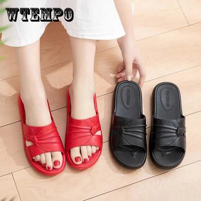 Zapatillas de mujer con suela gruesa para uso exterior, suela suave, antideslizantes, para madres, sandalias antideslizantes de verano para mujer, zapatillas elegantes y sólidas