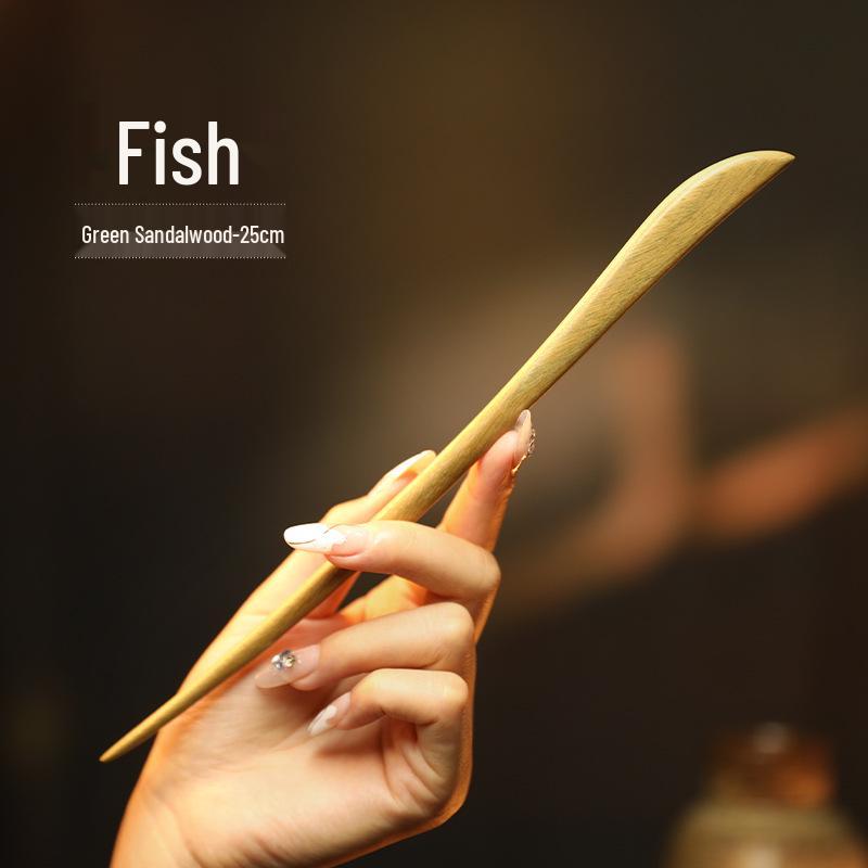 Elegant Handmade Black Sandalwood Hairpin: New Chinese Style, Ancient-Inspired, Simple, Everyday Wooden Hairpin for Women