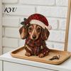 Homemade Holiday Tradition Ornament Christmas DIY Patchwork Kit, Halloween Witch Hat Sewing Xmas Hobby Material Pack Animal Fabric Craft Kit
