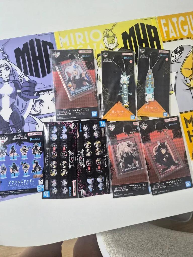 (Unopened) Best Lottery Hololive Fubuki Figure + Acrylic Board + Service