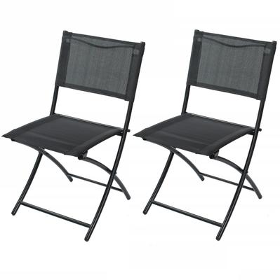 2 x BALKONOVÉ KŘESLO skládací ZAHRADNÍ na balkon terasu kovové moderní