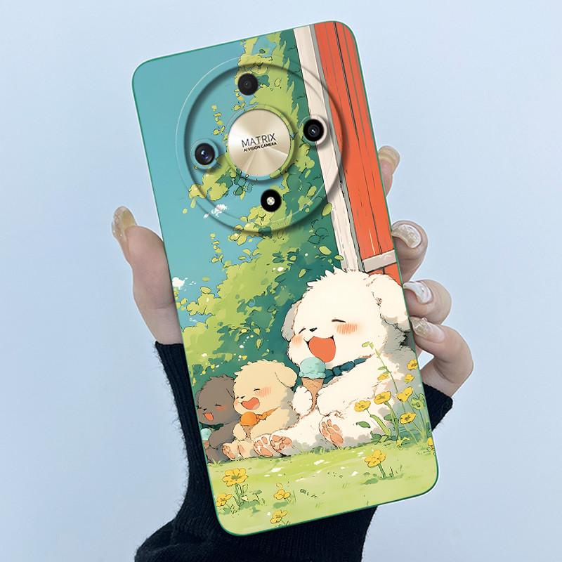For Honor Magic5 Lite 5G Case Simplicity flower Silicone Soft Back Cases For Magic6 Lite 5G Cover Magic 5Lite 6Lite Bumper Shell