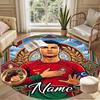 Tapis rond personnalisé avec impression Cristiano Ronaldo, Tapis décoratif polyvalent pour la maison, pour salle de jeux, appartement, balcon, entrée, couloir Cadeau