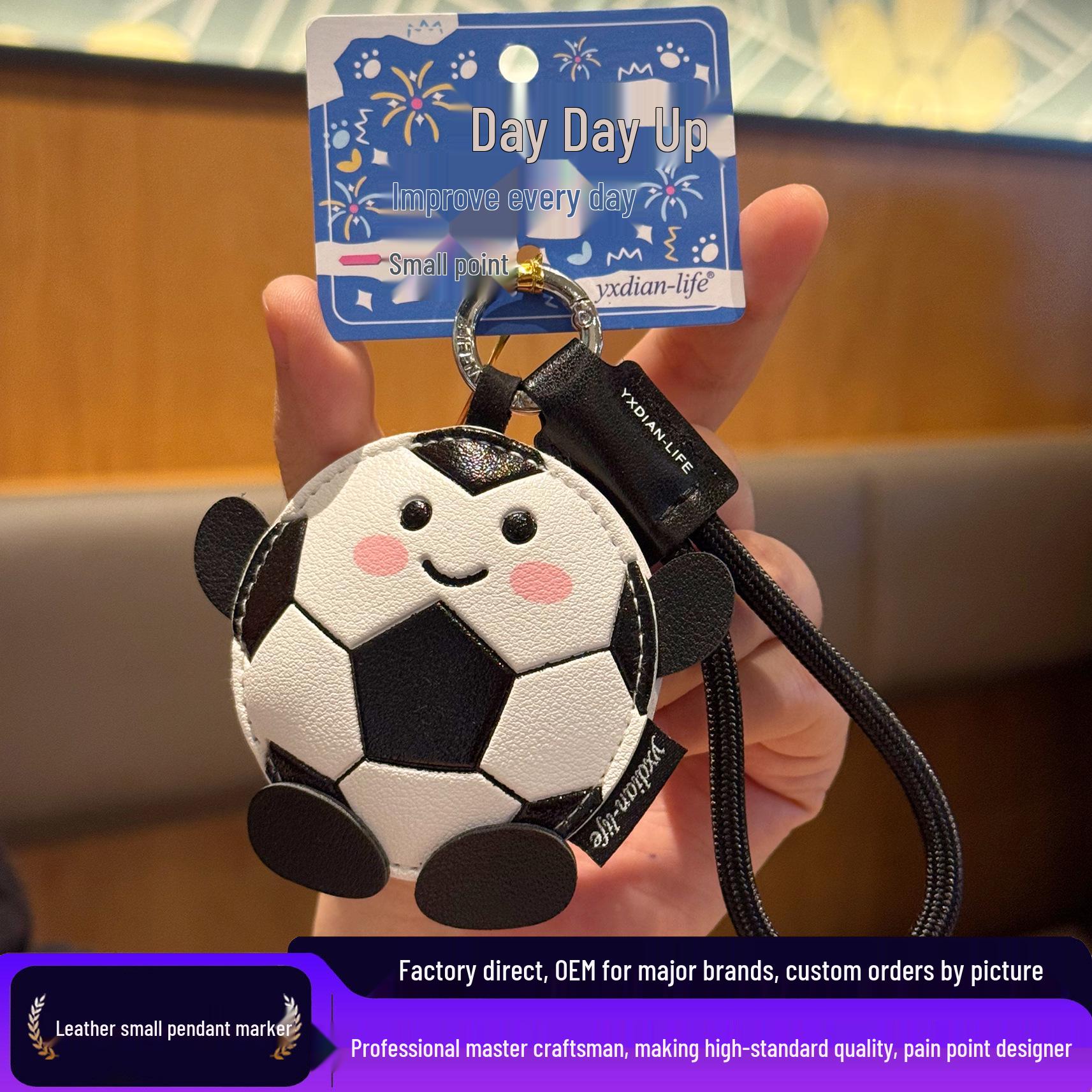 2026 World Cup Mexico-USA-Canada Football Keychain: Customizable Backpack Pendant & Gift Accessory.