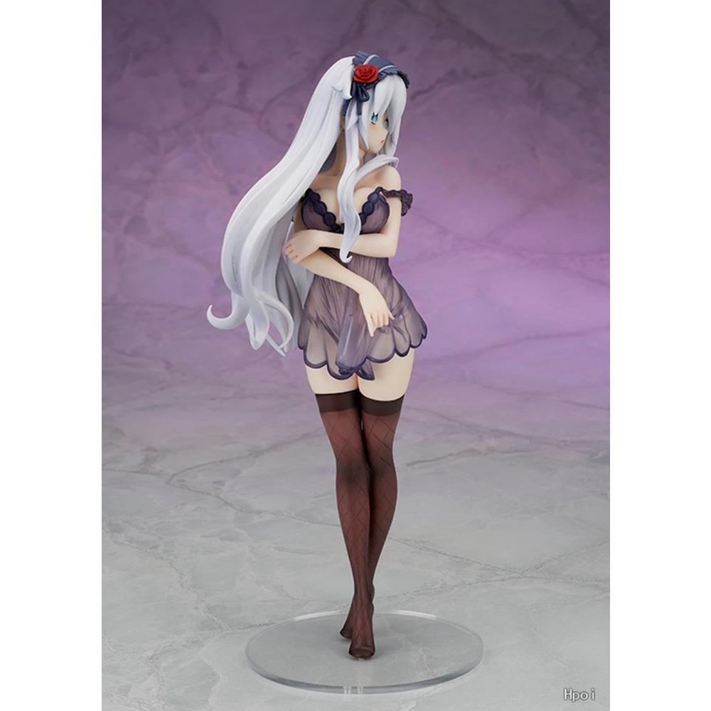 24CM Anime Hyperdimension Neptunia Figure Black Heart Suspender Skirt Pajamas Dress Up Model Toy Gift Action Figure Doll PVC