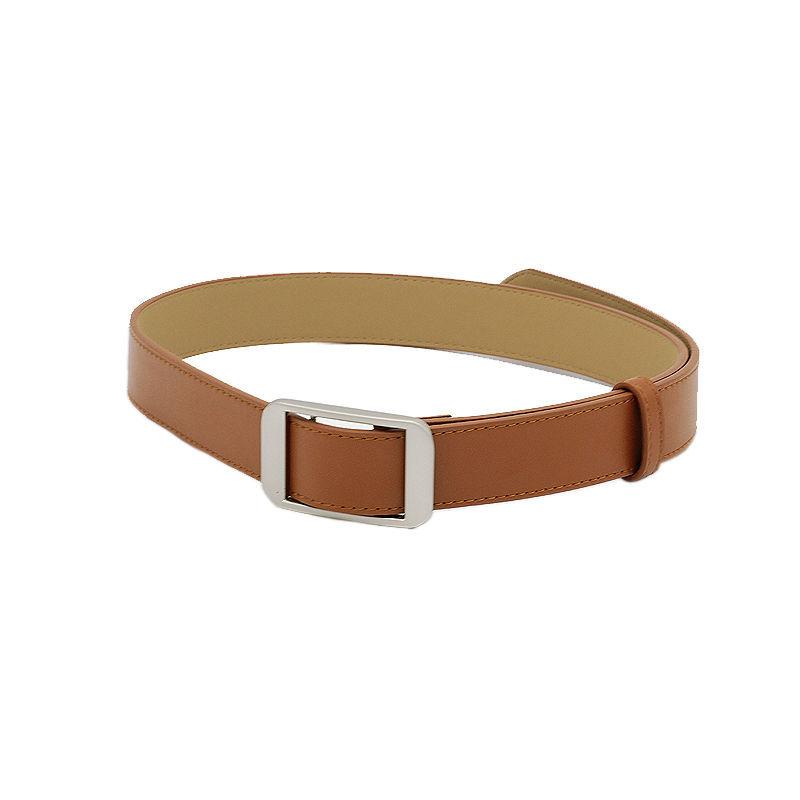 

Versatile Uzzlang Womens Retro Belt Smooth Buckle Design Minimalist Style Autumn For верблюд