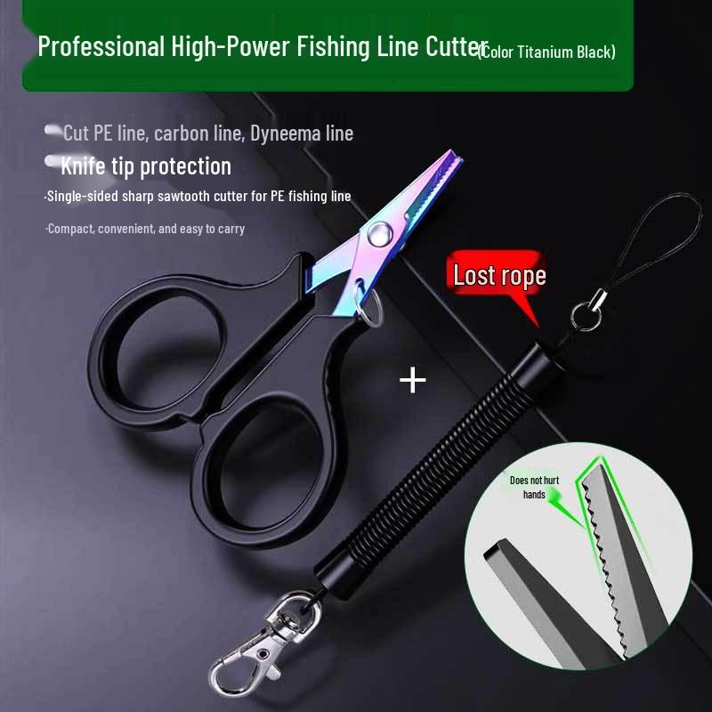 Compact Foldable Stainless Steel Fishing Scissors: Multi-functional for PE Line, Lead Sheet, and Line Ends