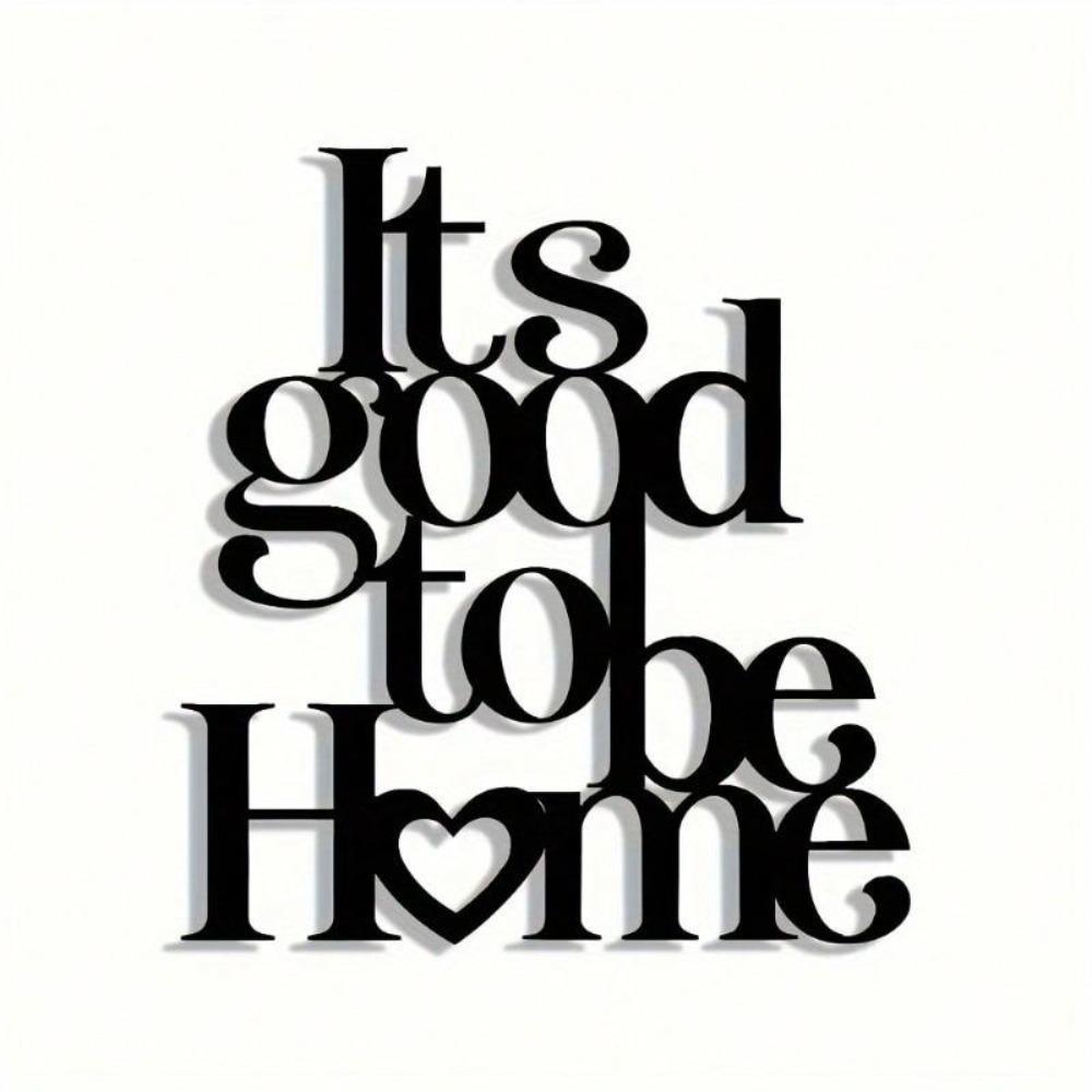 Metal Wall Art Vintage Farmhouse Decor Detachable Elegant Script Home Sign Gift for Living Room Kitchen Bedroom