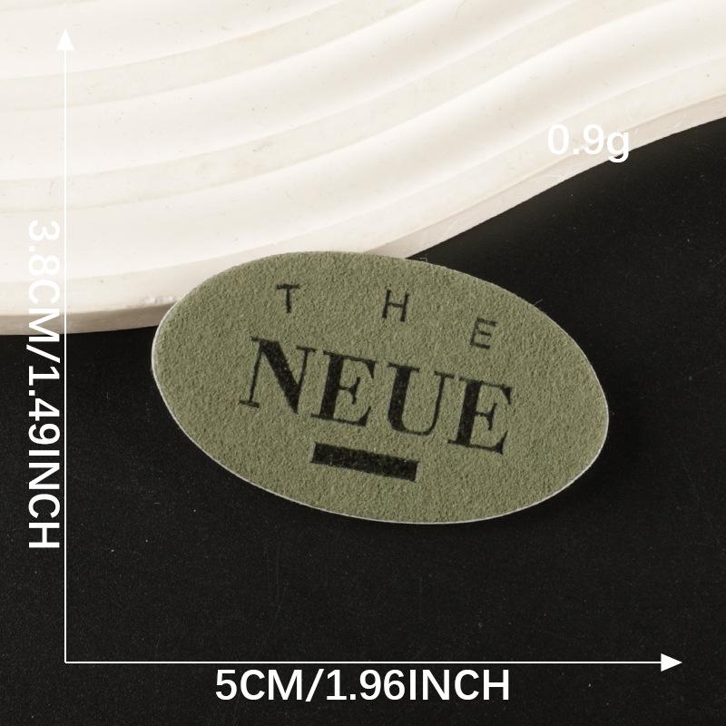 Duoku English Letter Leather & Cloth Label Patch for Clothing, Shoes, Hats, and Luggage