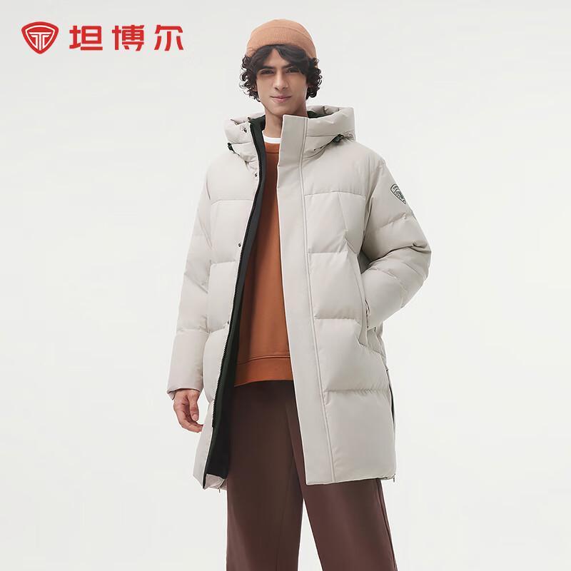 

Tanboler Unisex New Retro Hooded Mid-Length Down Jacket