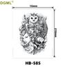 Kirin Lion Fox Totem Flower Tattoo Sticker – Waterproof & Customizable Realistic Design
