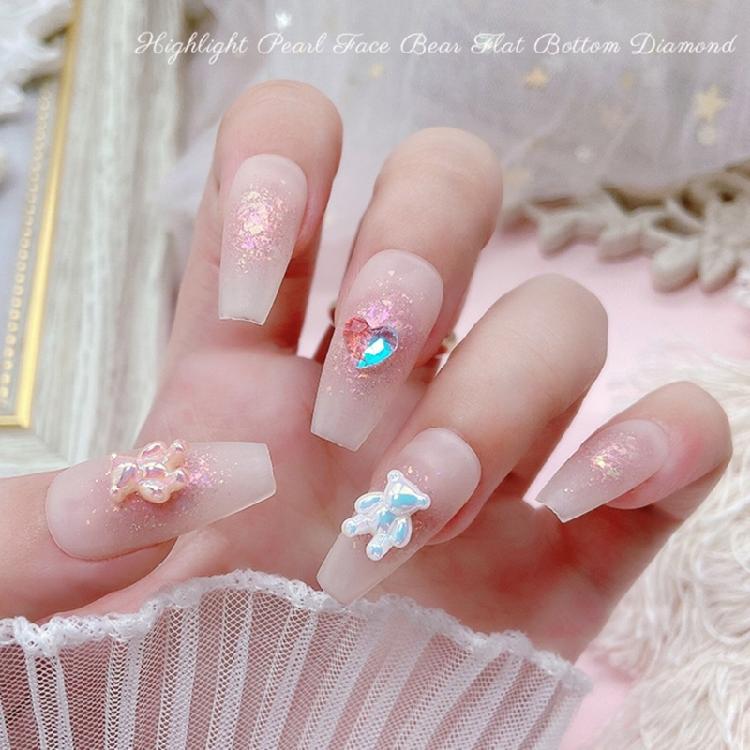 Resin Gummy Bear Nail Charms Bead for DIY Jewelry Accessories Bear Nail Charms