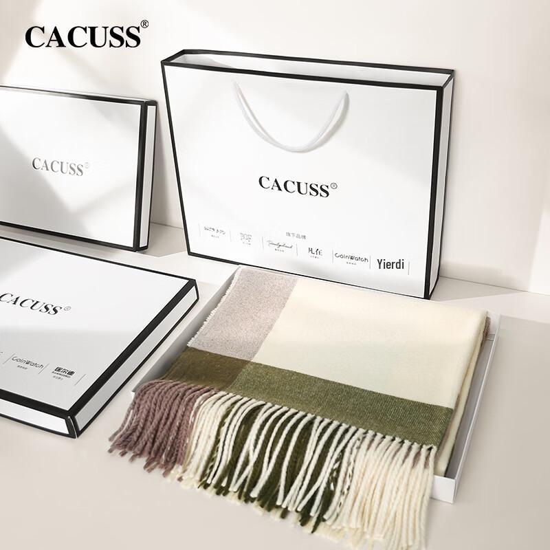 CACUSS Women's Wool Blend Scarf & Shawl Gift Set