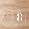 5 Set DIY Acrylic Blank Wedding Table Sign with Holder Event Party Signs Supplies for Christmas Birthday Party