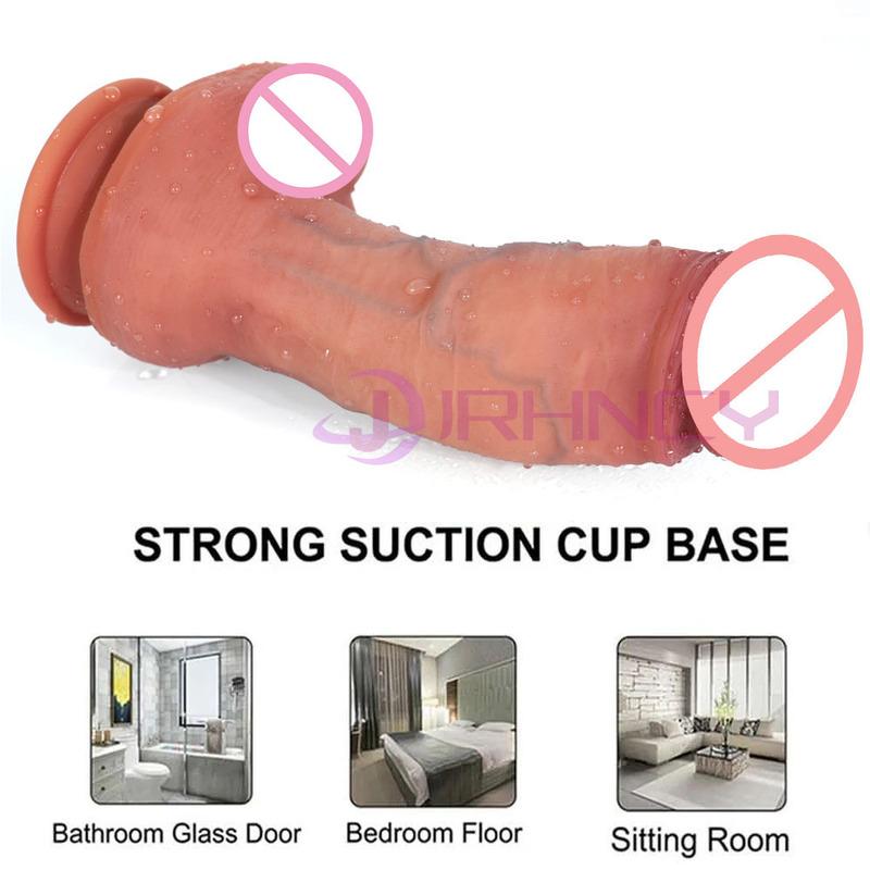 Super Realistic Dildo For Women Huge Silicone Penis Female Masturbation Fake Dildo with Suction Cup Adult Sex Games No Vibrator