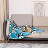 Soft Double-Sided Fleece Pet Blanket Dogs Cats Warm Bed Mat Cozy Throw Crate Kennel Sofa