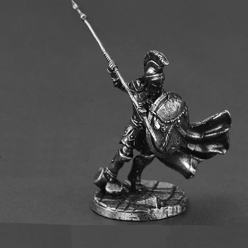 1 Stück Antike Spartaner Rom Soldaten Figuren Miniaturen Vintage Metall Soldaten Modell Statue Desktop Ornament Geschenk