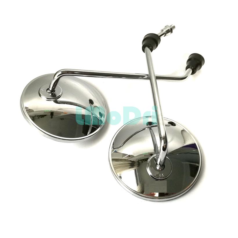 LMoDri 2 Pieces/ Pair Motorcycle Back View Mirror Electric Bicycle Rearview Mirrors Moped Side Mirror 8mm