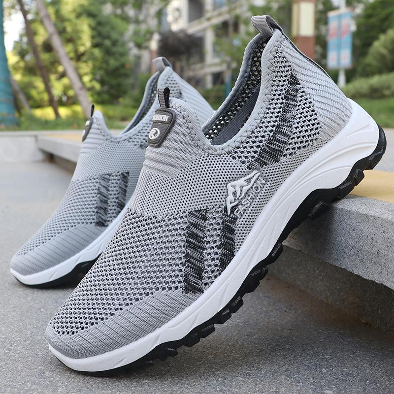 

Summer new hollow men s shoes versatile men s lightweight running shoes one-pedal mesh hiking shoes comfortable sports shoes 39