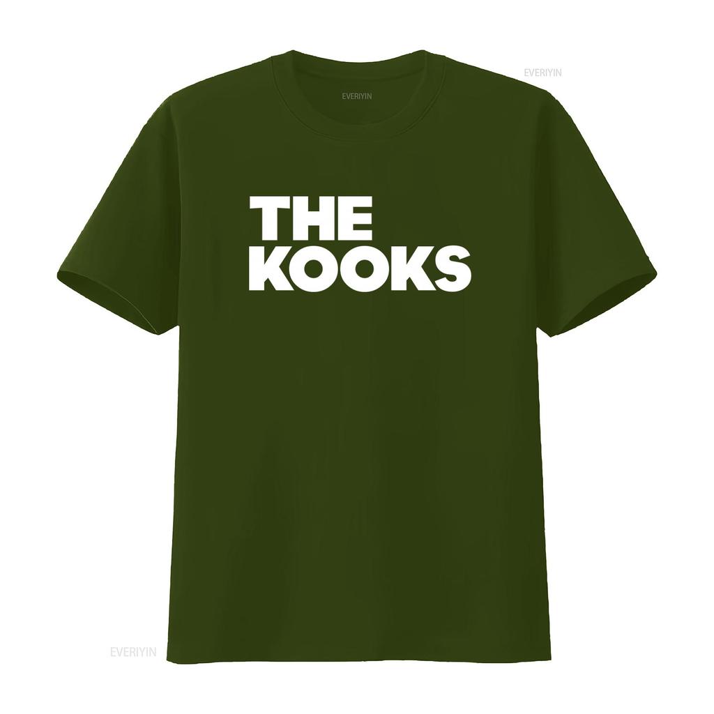 The Kooks Print T Shirt for Fashion Streetwear vintage Washed fashion Versatile Stretched graphic designer clothes Soft