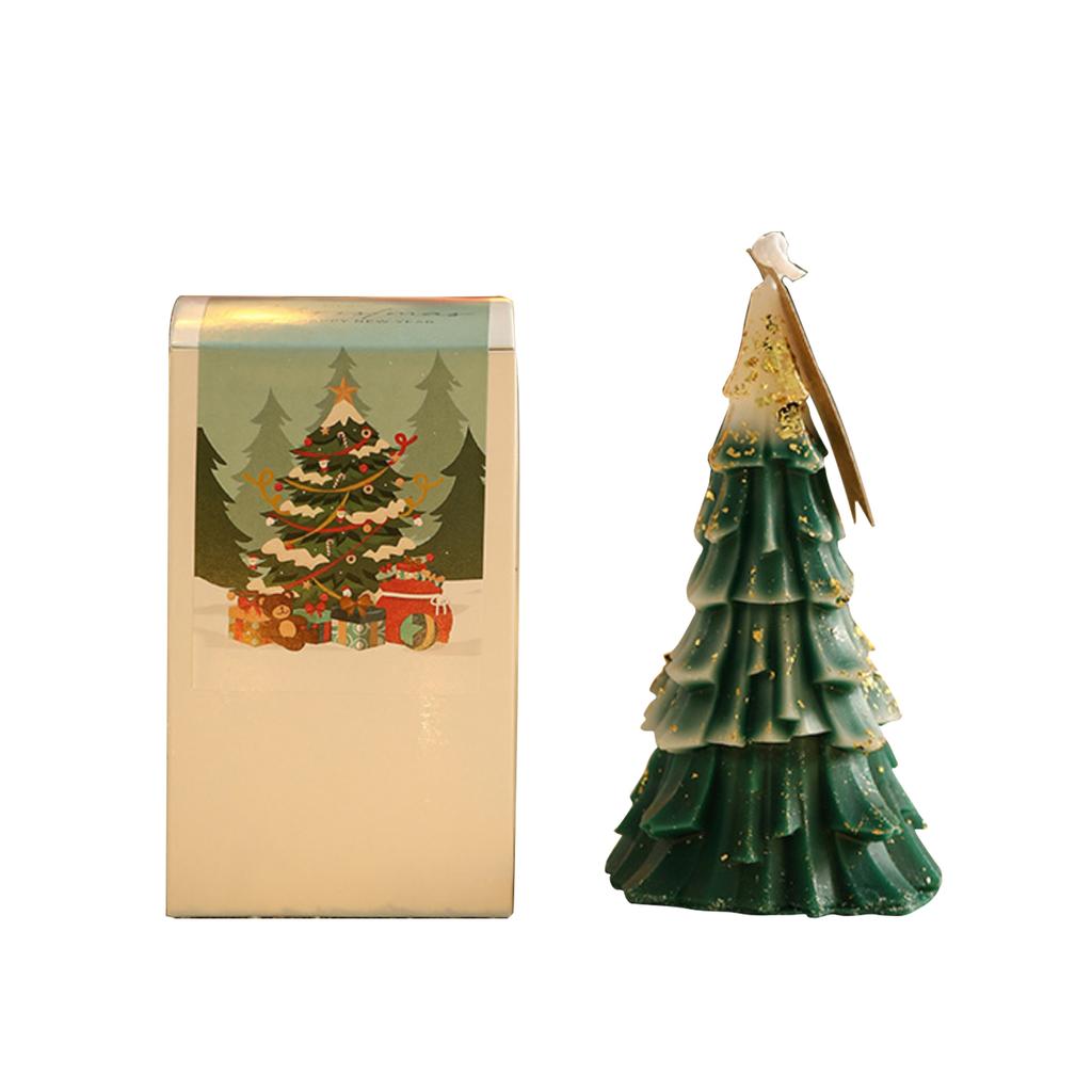 Christmas Tree Soy Wax Scented Candle Gold Foil Creative Gift Christmas Decoration Christmas Gifts