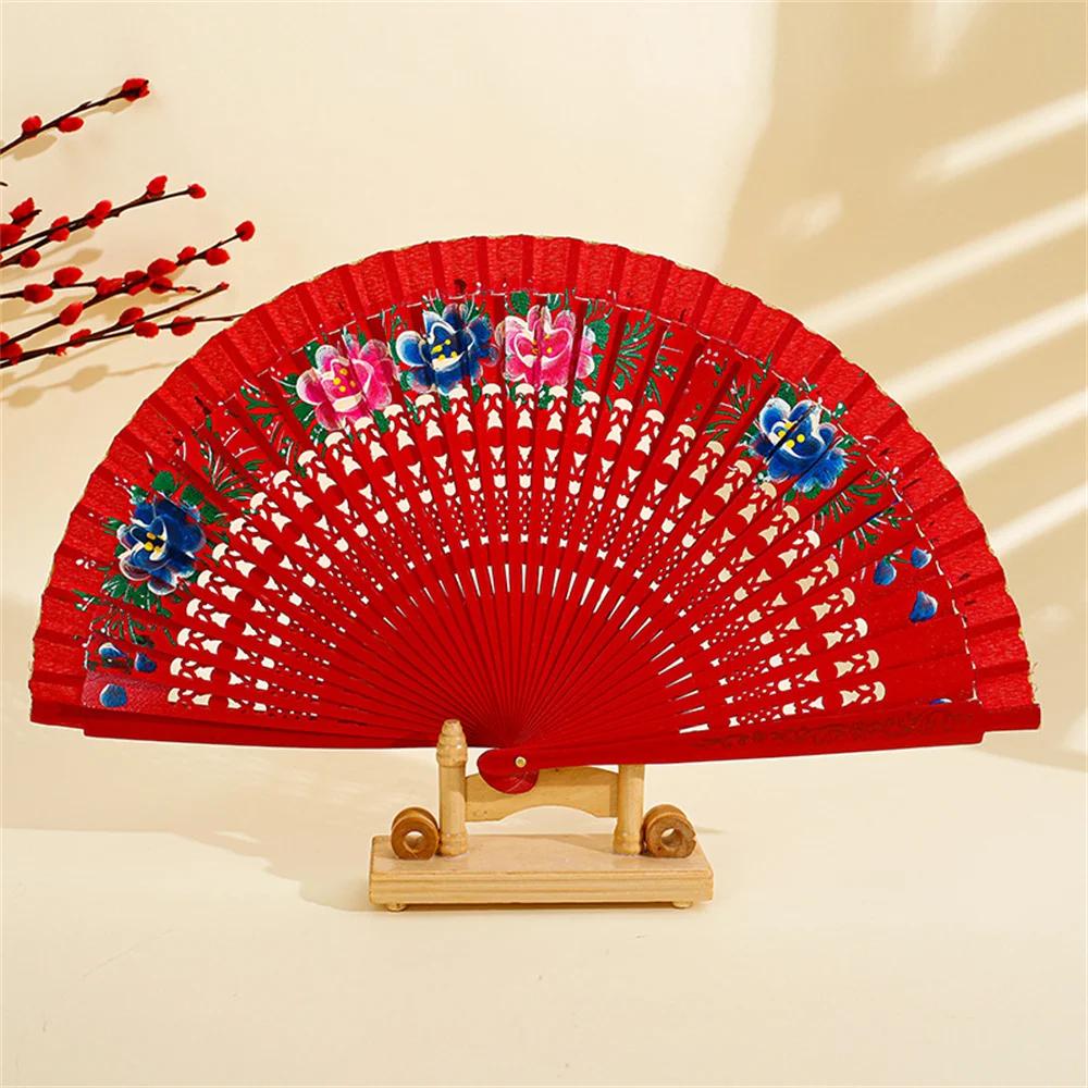 

Испанский Красочный Деревянный Веер Женский Танцевальный Ручной Веер Двусторонний Веер с Цветочным Узором Веер для Вечеринки Свадебные Принадлежности Подарки для Рукоделия красный