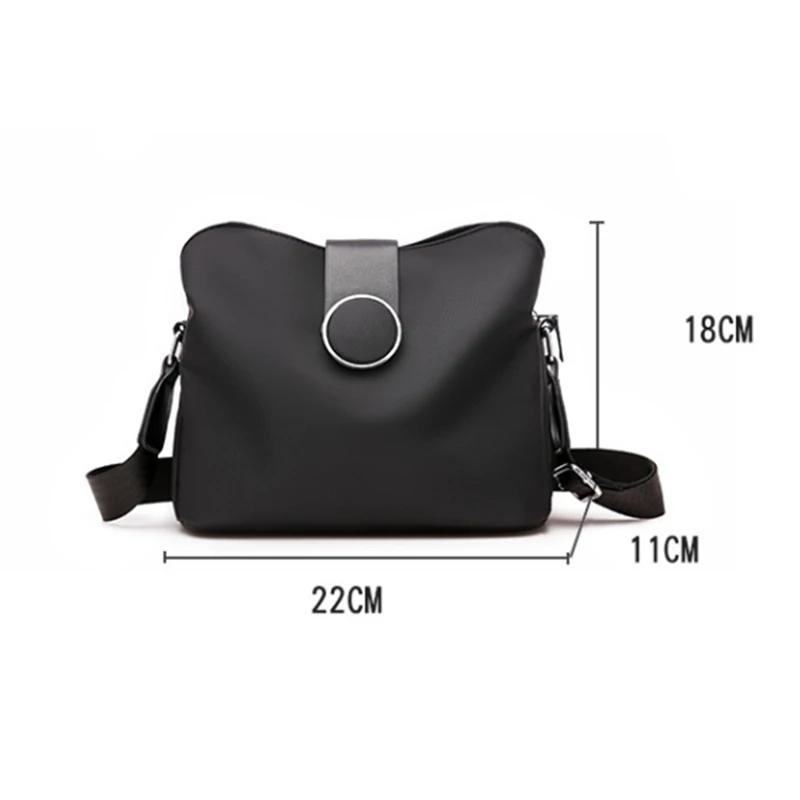 Vintage Nylon Vanntett Skulderveske Dame Wild Crossbody Bag Enkel Messenger Bag Daglig kvinnelig håndveske Reise Lady Purse Bolso