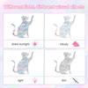 21pcs Star Moon Cat Sun Catcher Window Clings for Glass Windows, Anti-Collision Stickers Decals Prevent Bird Strikes,Rainbow Prismatic Window Clings