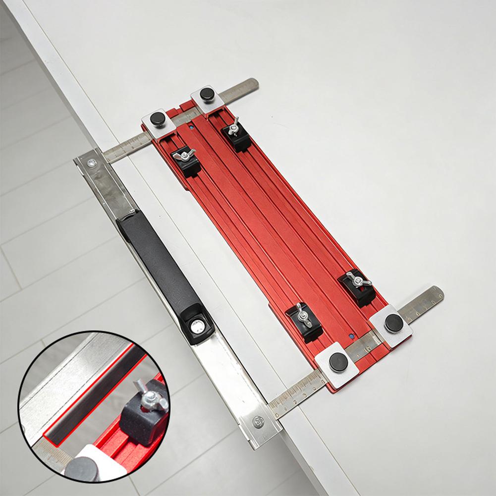 Woodworking Projects Red Cutting Guide Rail Track Saw Guide Fits Various Board Widths Millimeter-precision Scale