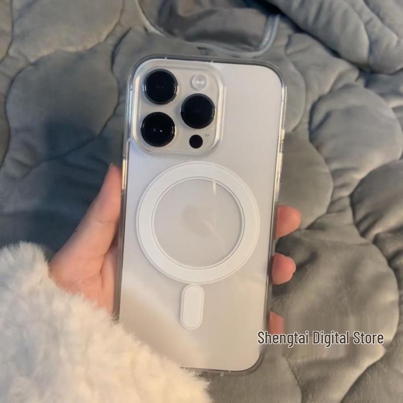 

MagSafe Magnetic Transparent Acrylic Phone Case for iPhone 13/14 Pro/15/16/17 - Full Coverage, Apple Compatible. iPhone 17 Air