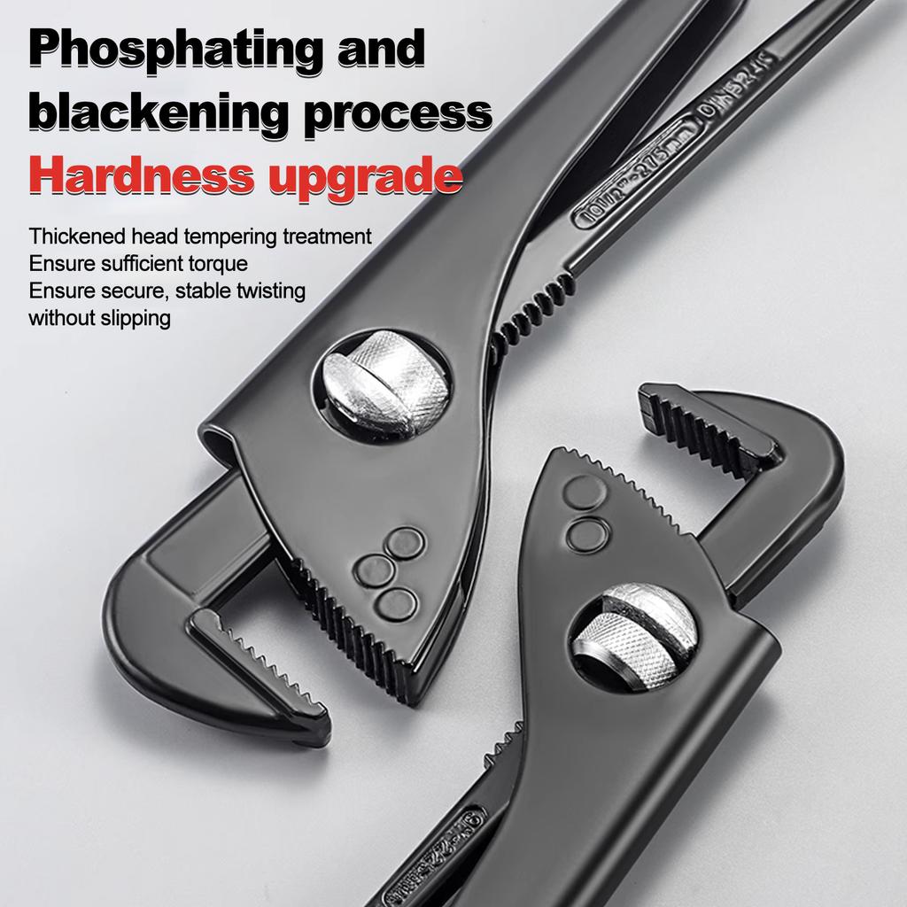 7/10inch Professional Pipe Wrench Plumbers Adjustable Heavy Duty Plumbing Tool Comfortable Grip Handle for Mechanics Home Repair